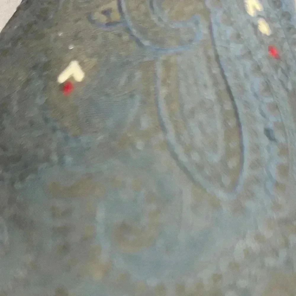 Beautiful Paisley Vintage Textured Polyester Tie blk/ blue  red & white accents